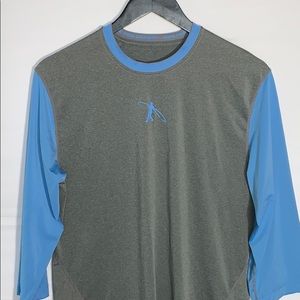 Nike Pro Combat Fitted Mens Gray Baseball Shirt